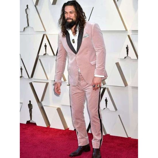 Pink Oscars Tuxedo Jason Momoa Pink Tuxedo